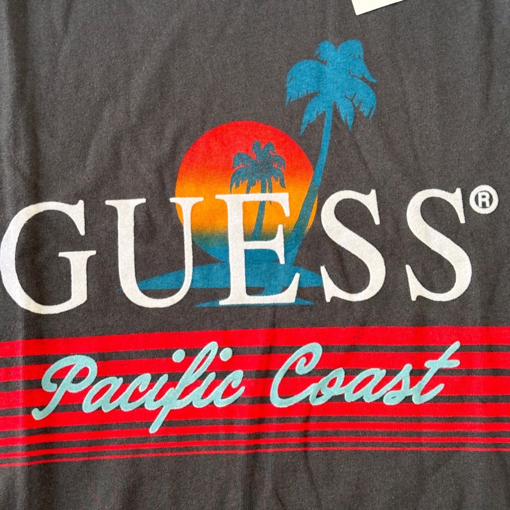 GUESS Los Angeles Pacific Coast Graphic Tee T-Shirt Mens Size M‎ Charcoal